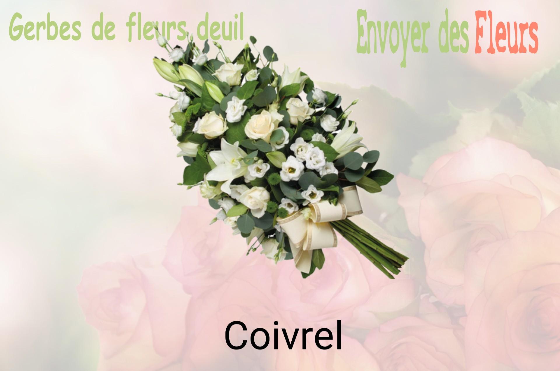 Gerbe de fleurs de deuil livrée à Coivrel